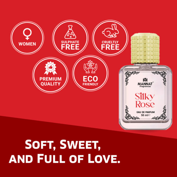 Silky Rose Eau De Parfum, Unisex, Long-Lasting, 50 ml